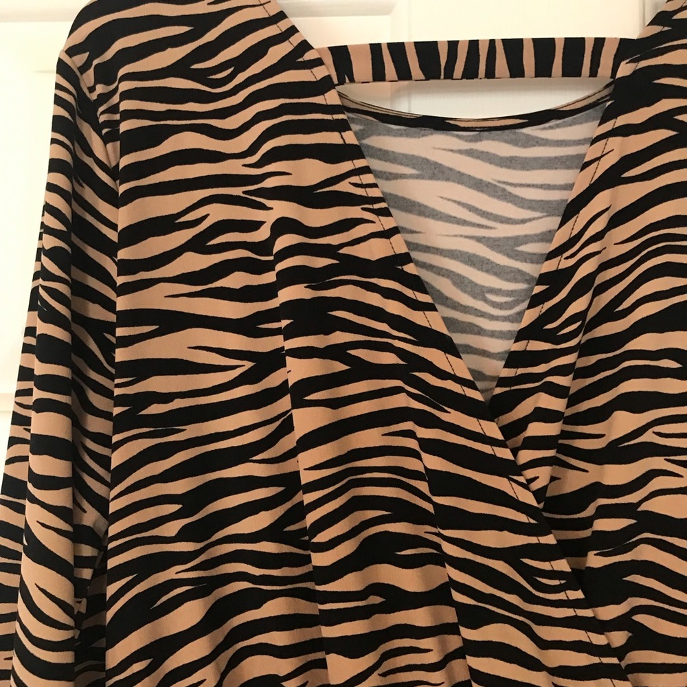LOFT Tiger Stripe Bar Back Women's  Dress Size - Picture 5 of 10